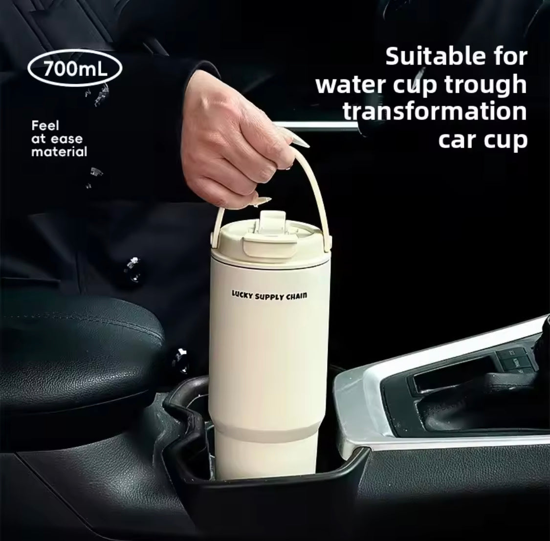 Fashion Large Capacity Insulated Cup, Car Handheld Water Thermos, Portable Stainless Steel Gym Water Bottle Fashion Large Capacity Insulated Cup, Car Handheld Water Thermos, Portable Stainless Steel Gym Water Bottle